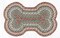 Earth Rugs DB-413 Buttermilk / Cranberry Large Dog Bone 18" x 28"